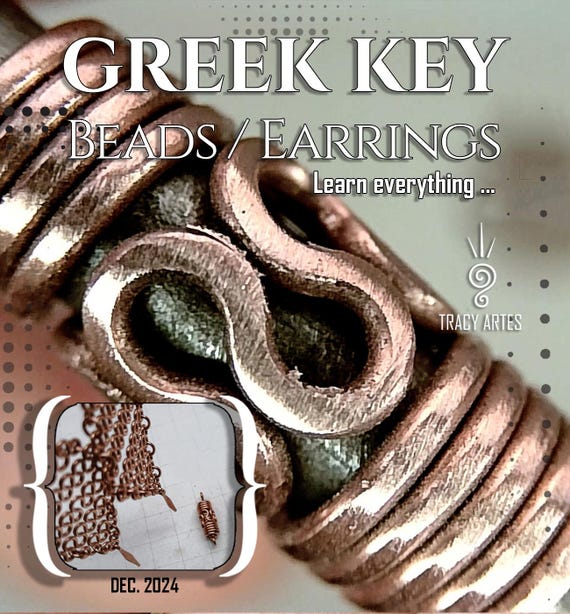 Tracy Artes - Greek key Beads and Earring