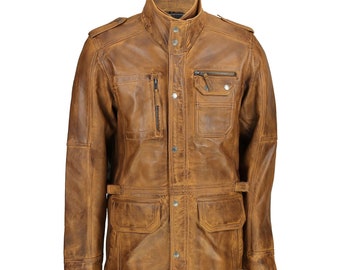 leather field jacket