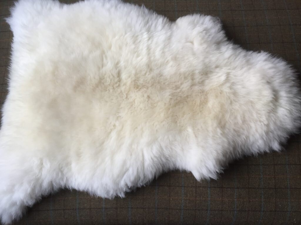 Alfombra de piel de oveja Natural 2 X 3 Madera de piel blanca | Etsy