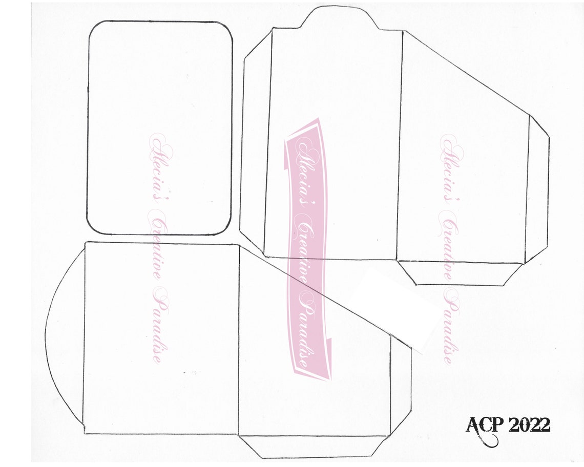 DIGITAL Templates Fold Over Pockets And Tags Use For Decorating Junk