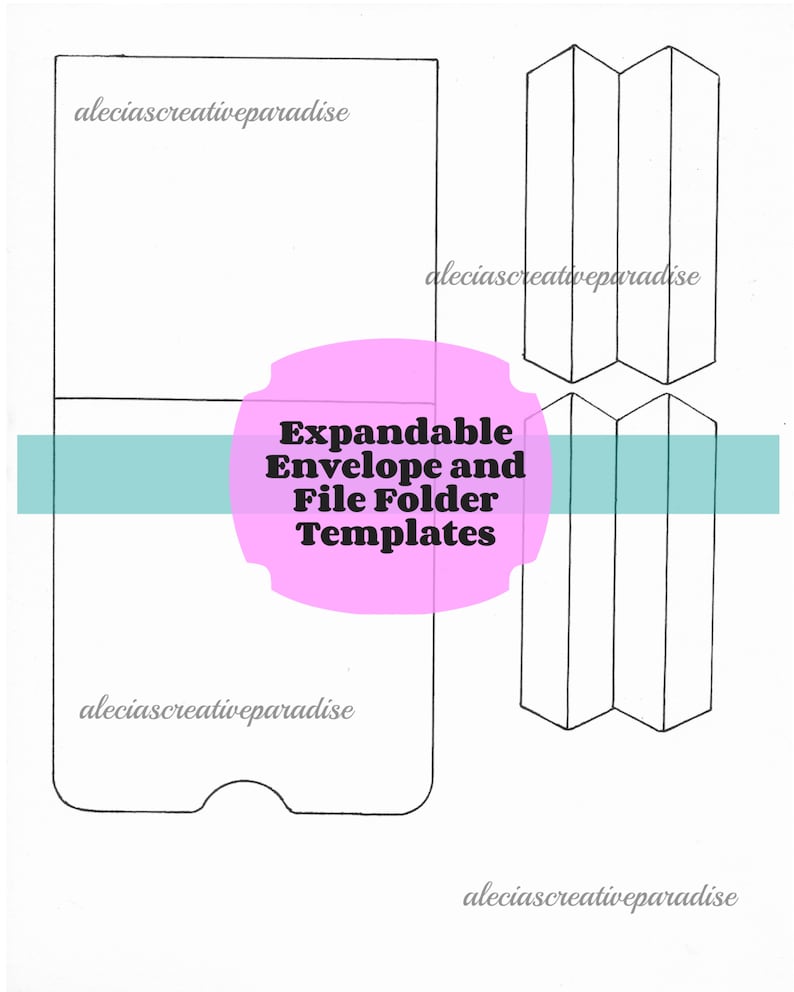 NEW Expandable Envelope and Small File Folder Templates for Etsy