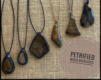 Petrified Wood Adjustable Necklaces