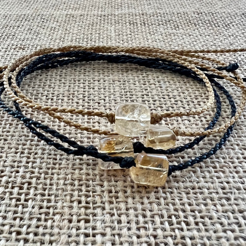 Citrine Anklet Self-tie image 1