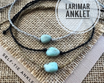 Larimar Nugget Anklet