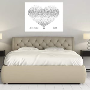 Benutzerdefinierte Songtexte auf Leinwand Wandkunst, sein und ihr Hochzeitstag Geschenk personalisiert, Musik Erstes Tanzlied