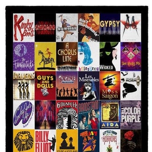 Custom Broadway Musical Theater Fan Blanket- Customize With Favorite ...