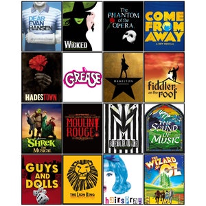 Musical Theatre Tribute Art- CUSTOM BROADWAY POSTER - 16 Shows Broadway ...