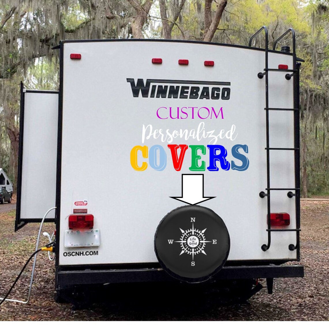 Personalized Custom Design RV Tire Cover Custom Personalized Etsy