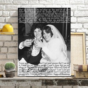 Parents Anniversary Gift- Milestone Anniversary Gift for Parents- 25th, 30th, 35th, 40th, 45th, 50th, 60th- Wedding Anniversary Canvas