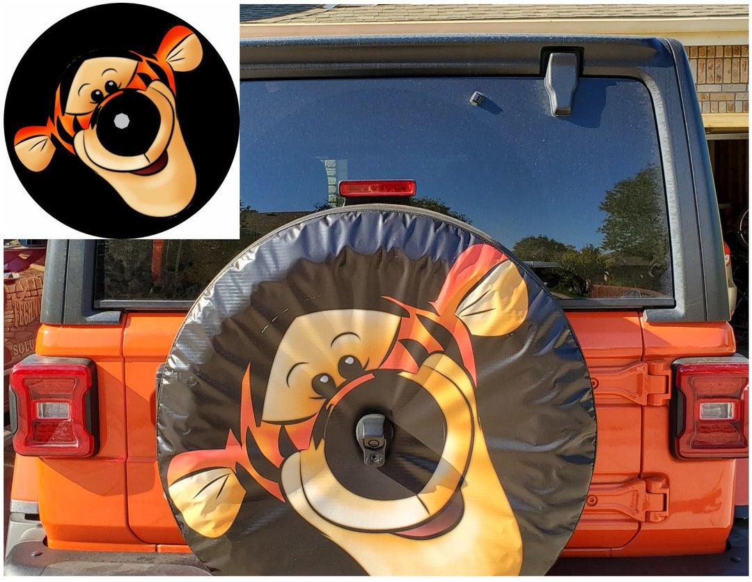 Custom Spare Tire Cover With Camera Hole, Custom Jeep Spare Tire Cover