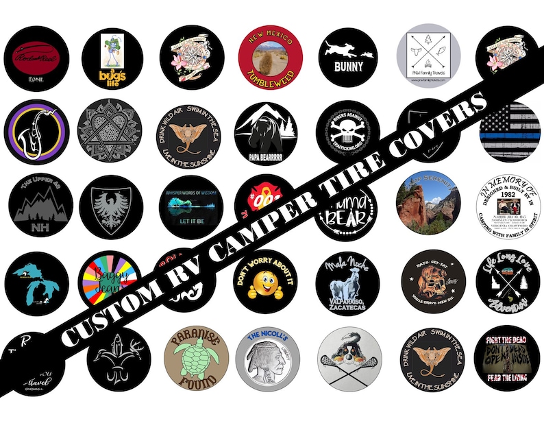 Personalized Custom Design RV Tire Cover Custom Personalized Etsy