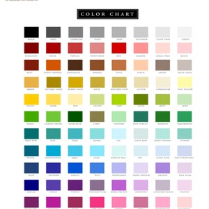 May include: Color chart with 100 different color swatches. Each swatch is labeled with a color name. The chart is titled "Background Color Choices" and "Color Chart".