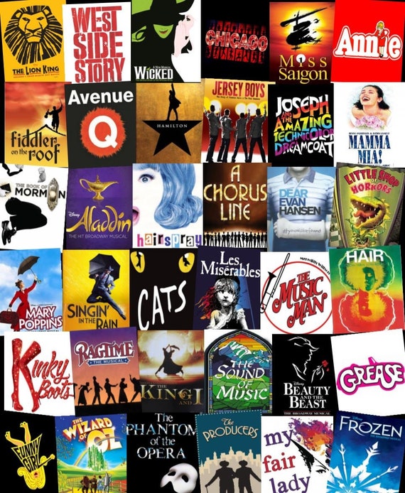 Broadway Musical Theater Fan Blanket Most Popular Musicals | Etsy Singapore