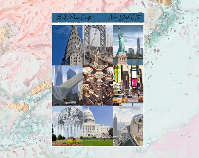 New York City Mini kit Standard VERTICAL PLANNER Stickers