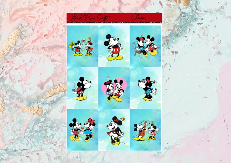 Classic Mini kit Standard VERTICAL PLANNER Stickers