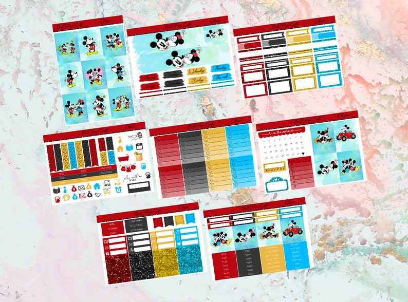Standard VERTICAL PLANNER Stickers Classic Deluxe kit