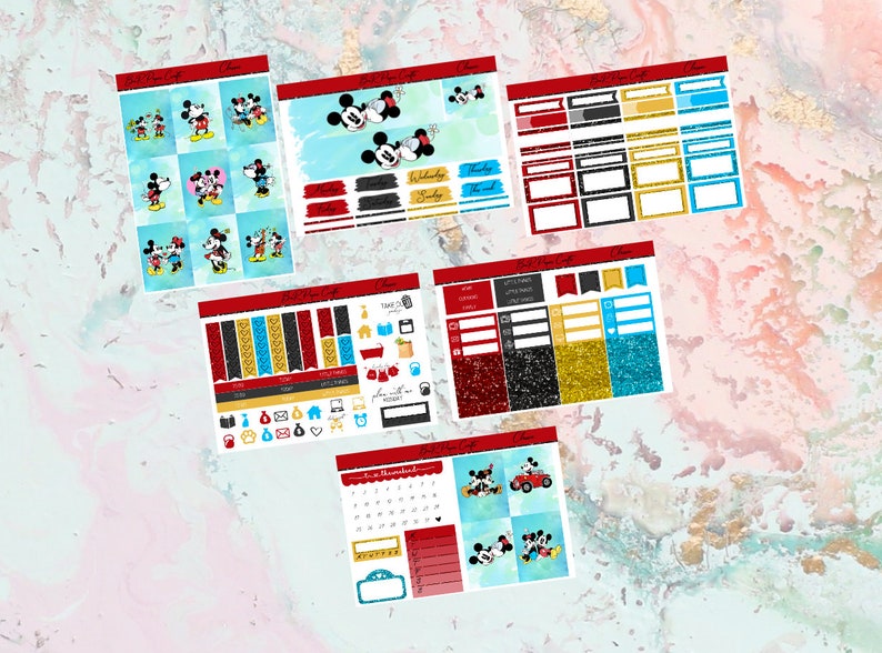 Classic Mini kit Standard VERTICAL PLANNER Stickers