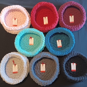 MEDIUM Chunky Chenille Crocheted Pet Bed – Cozy Cat, Dog, Ferret Bed- 8 Colors!