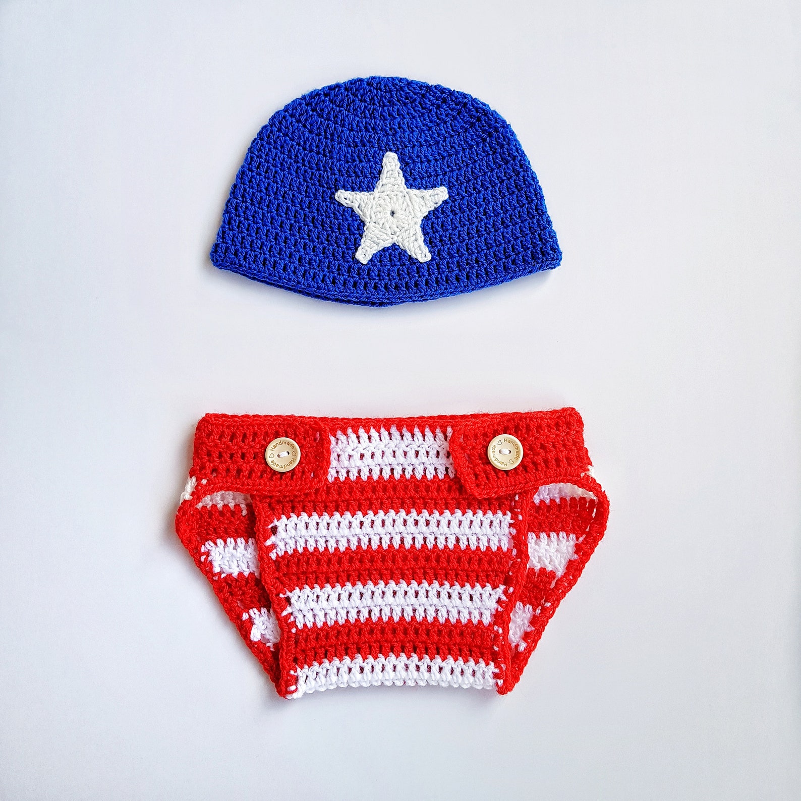 4th of July Patriotic baby boy set Crochet baby hat Baby Etsy