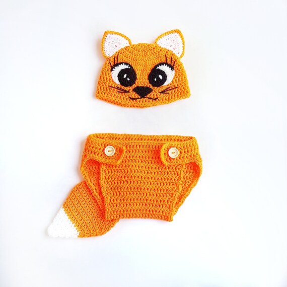 orange cat baby costume