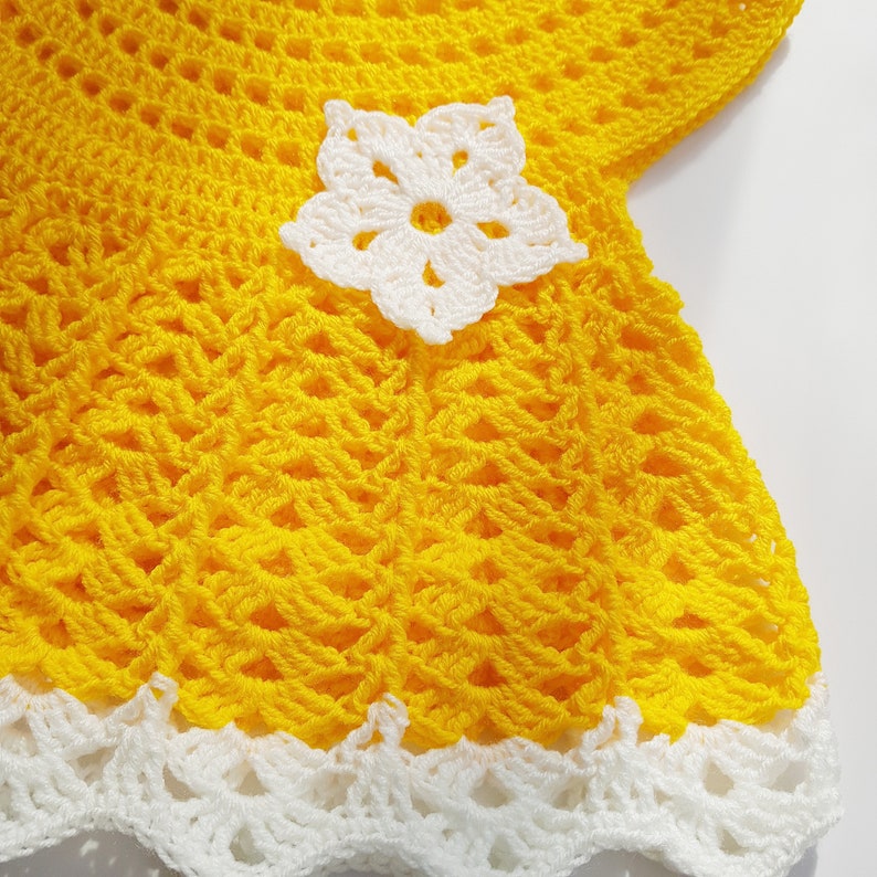 Crochet baby yellow dress for newborn Crochet baby outfit | Etsy