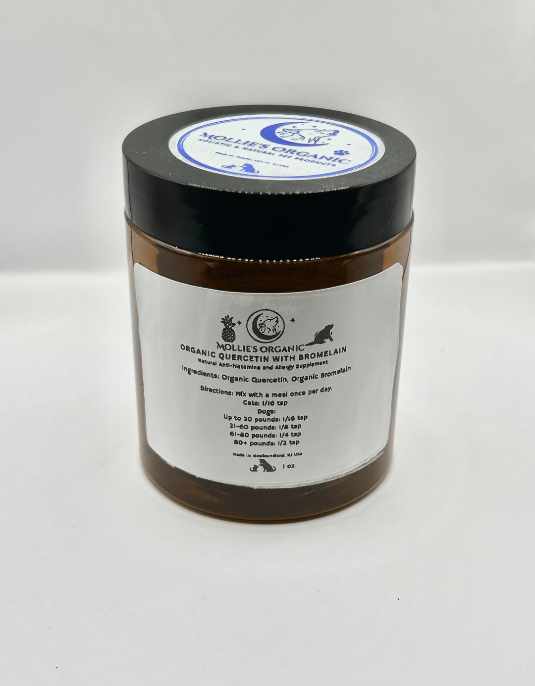 Organic Quercetin With Bromelain for Cats and Dogsallergy Supplement