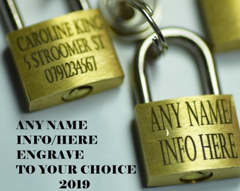 lock lovelock engraved personalised custom lock keepsake christmas gift padlock lock and key