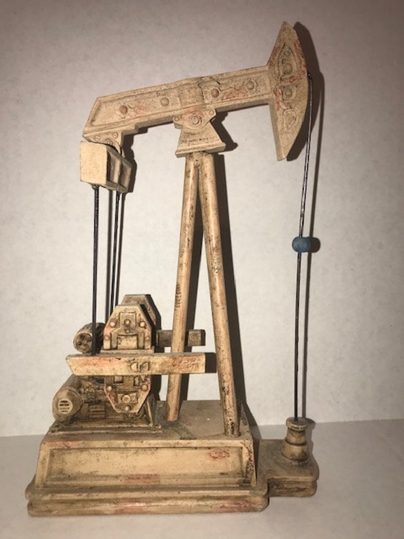12 Inch Blue Pump Jack Model Oilfield Gift Roughneck Executive Etsy