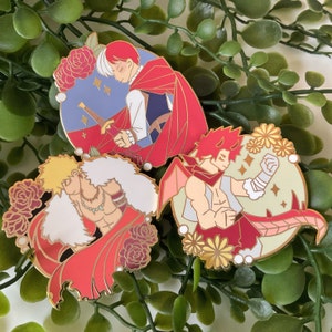 My Hero Fantasy AU Enamel Pins, Anime Pins
