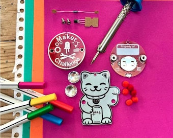 Learn to Solder Cat Kit for Beginners | DIY Electronics STEM Craft | Transistor Cat Soldering Project | Educational Circuit Kit Gift
