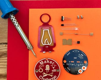 Learn to Solder NiteLight Lantern Kit | DIY STEM Electronics Project | Beginner Transistor Soldering Kit | LED Night Light Craft Gift