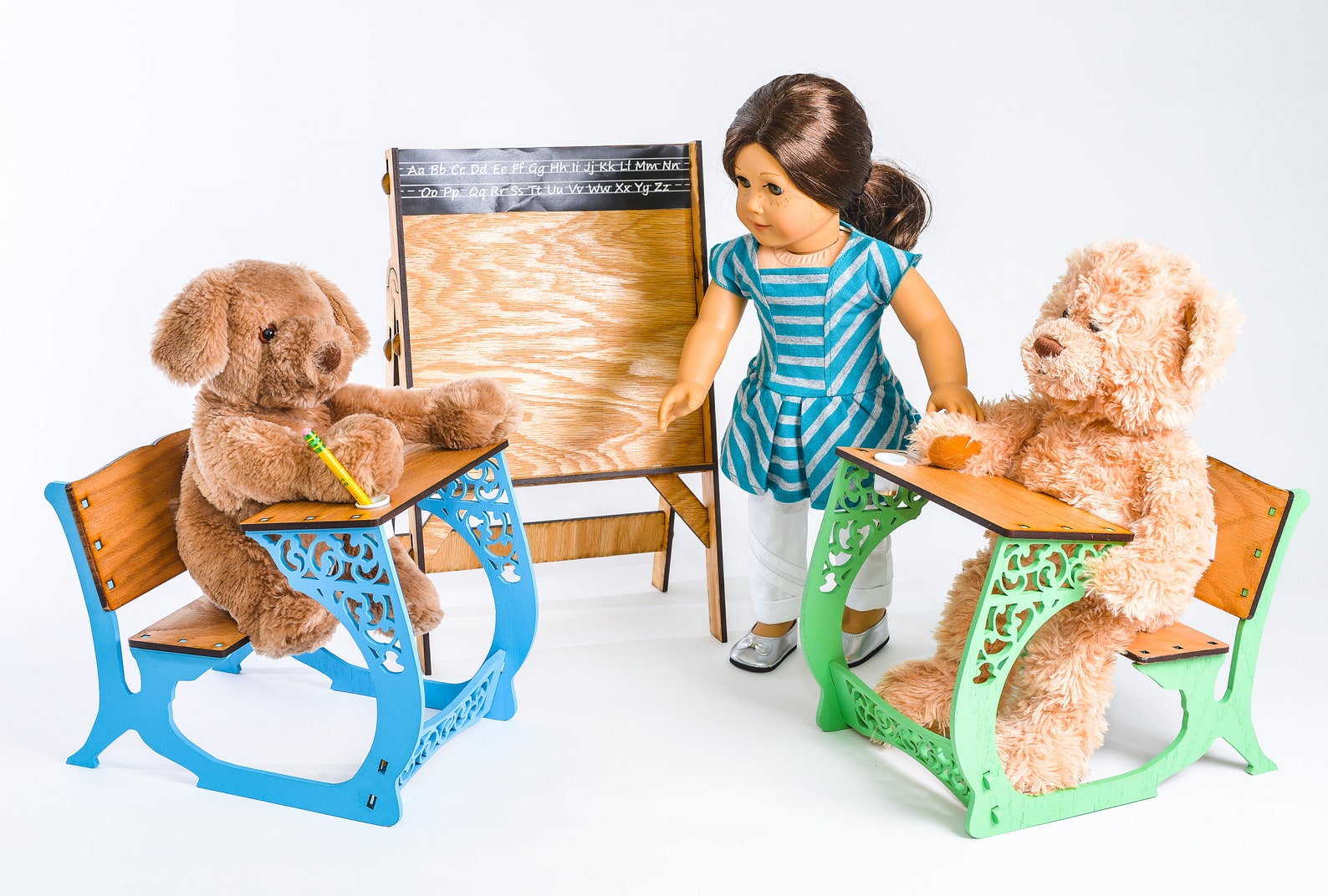 2 School Desks for 18/American Girl Doll DIY PROJECT Etsy