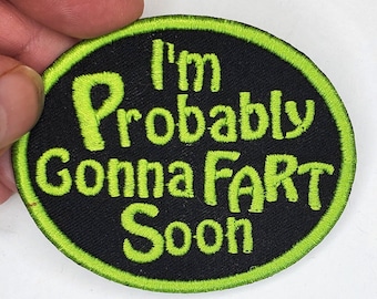 Fart Patch - Back Patch - Backpack Patch - Embroidery - Upcycle - Funny Fart Iron On Patch
