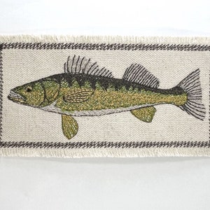 Walleye Embroidered Patch Canvas Patch for Backpack, Tackle box, Hat or Jacket