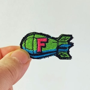 Pop Art - F Bomb Embroidered Patch - Backpack Patch - Iron On Patch - Upcycle