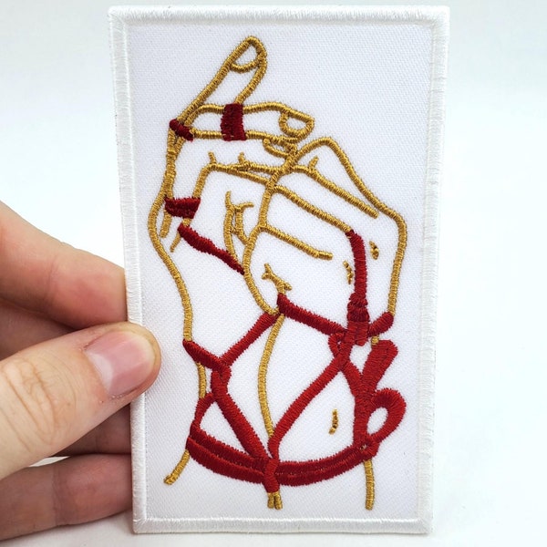 Shibari 縛りJapanese Bondage Iron On Patch | Backpack Patch | Patch for backpack or jacket