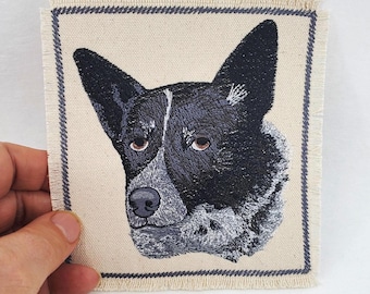 Cattle Dog - Blue Heeler - Cattledog patch Embroidered Patch Canvas Patch Dog lover patch jacket-patch for jeans.