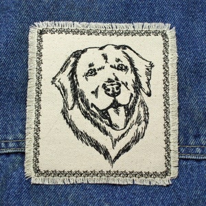 Labrador Retriever - Lab - Puppy Embroidered Patch Canvas Patch - Lab Dog