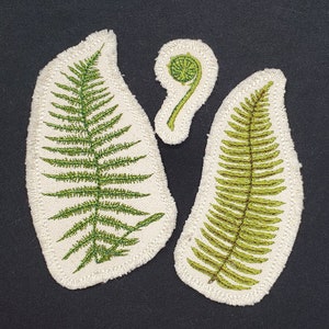 Forest Fern Embroidered Patch Set - Patch Jacket Collection - Patch for your Jeans - Backpack Patch - Outdoors - Forest patch