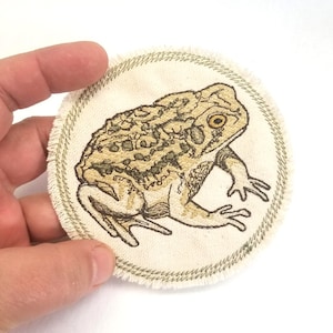 Toad Embroidered Patch Canvas Patch Toad in Color