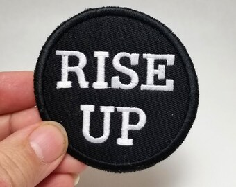 Rise Up - Back Patch - Backpack Patch - Embroidery - Upcycle - Hamilton