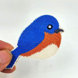 Bluebird Iron On Patch Embroidered Patch - Backpack Patch - Iron On Patch - Add to your Stompers