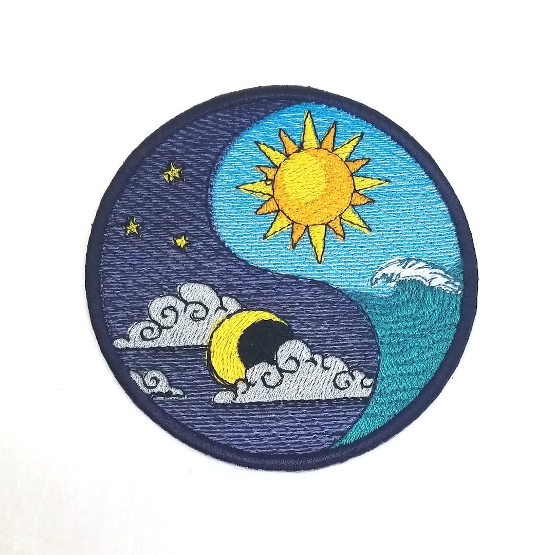 Yin And Yang With Paws Jeans Jacket Badge Iron Sew On Embroidered - Foto 11