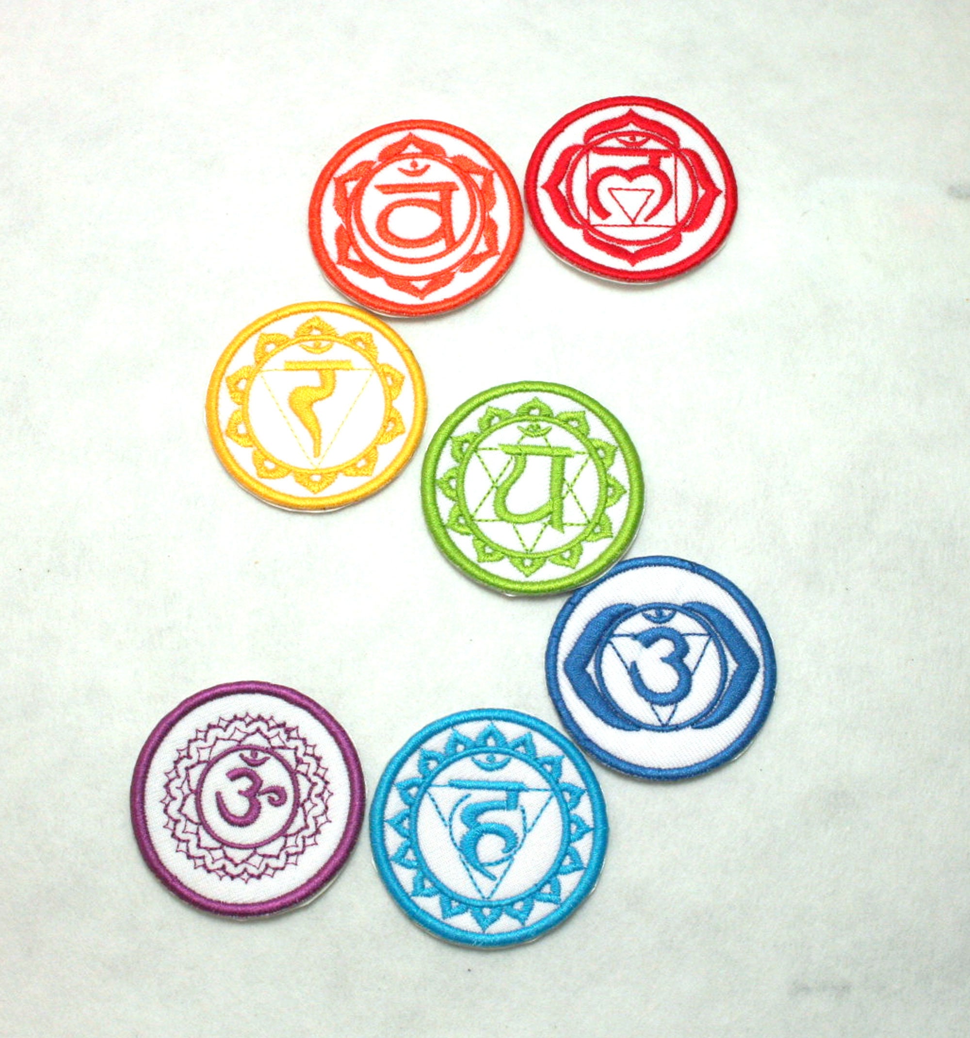 Chakra Patch Set Choose White Or Black Chakra Energy Etsy