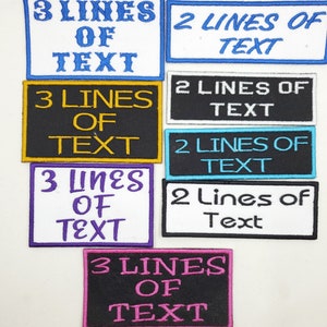 Custom Embroidered Iron On Patch - Your Words - Personalized Name Tag - name iron on patch - Choose your color