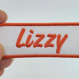 Parche de etiqueta de nombre bordado, parche de nombre personalizado para coser, etiqueta de ropa personalizada, insignia de nombre personalizable