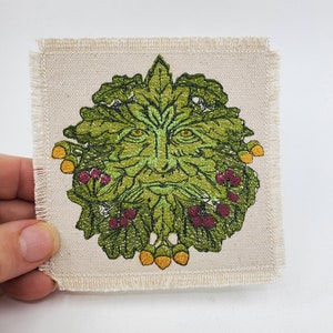 Green Man Embroidered Patch - Outdoors Plants Garden Patch - Patch Jacket Collection - Backpack Patch