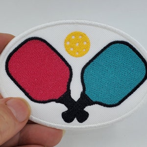 Pickleball Embroidered Patch - Backpack Patch - messenger bag patch - Embroidery - Made in the US