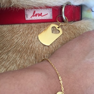 Pet love dog ID tag and bracelet set