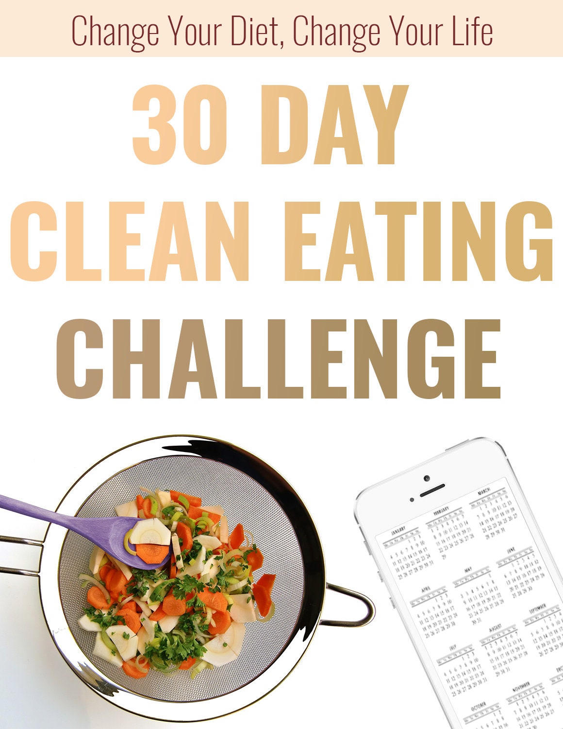 30 Day Clean Eating Challenge How to Lose Weight With Clean Etsy